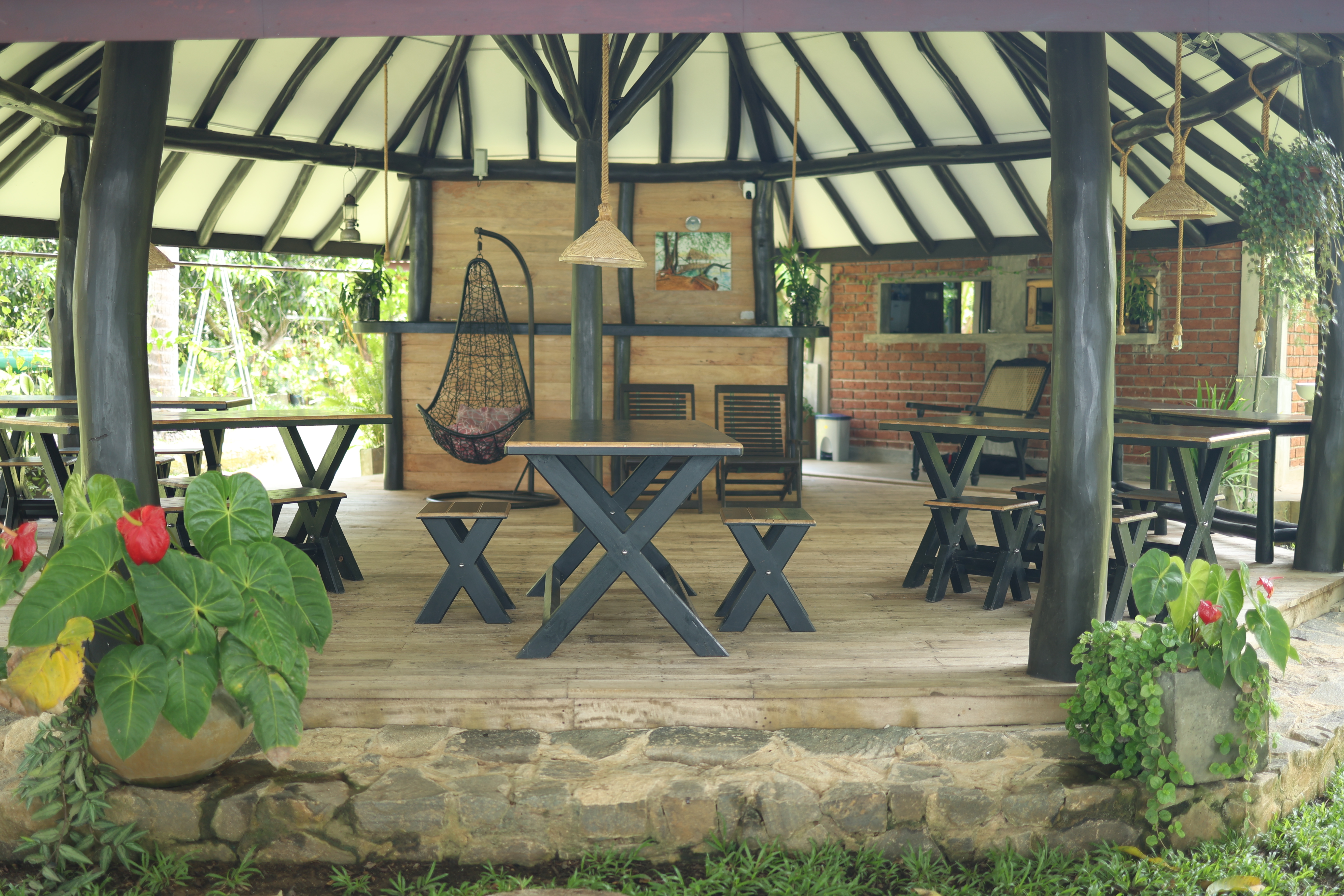 The gazebo at the water's edge