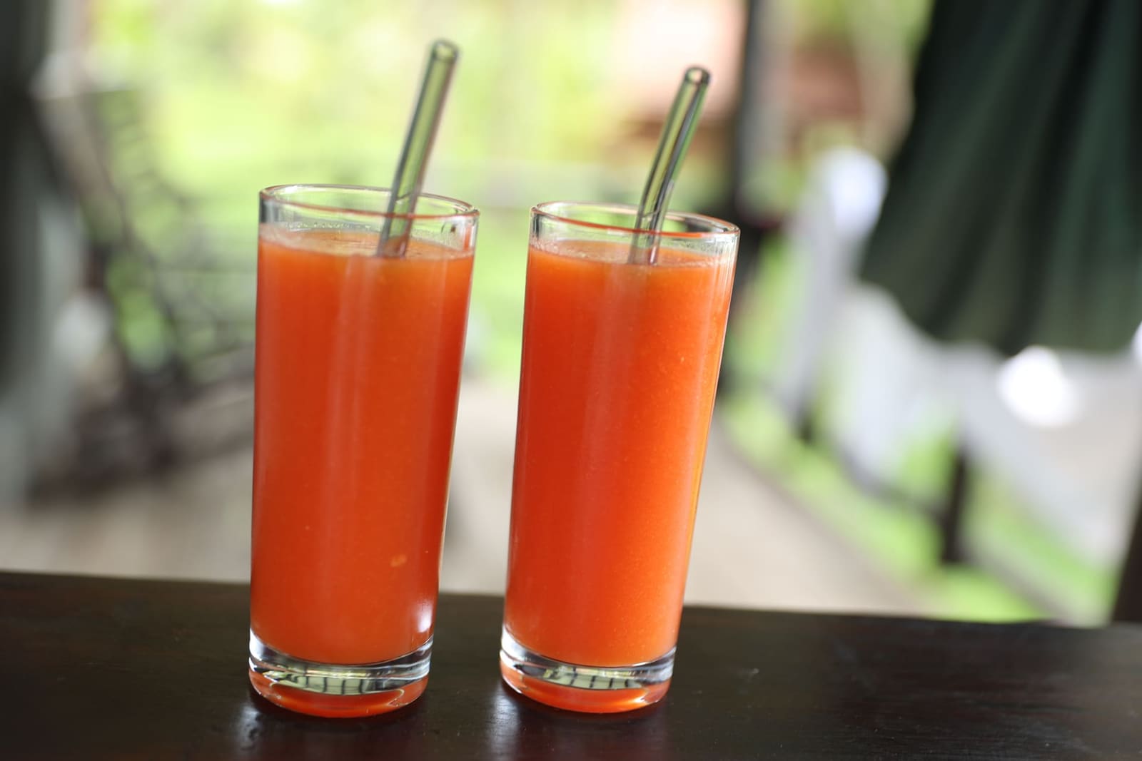 Fresh fruit juice from the orchard, served at breakfast