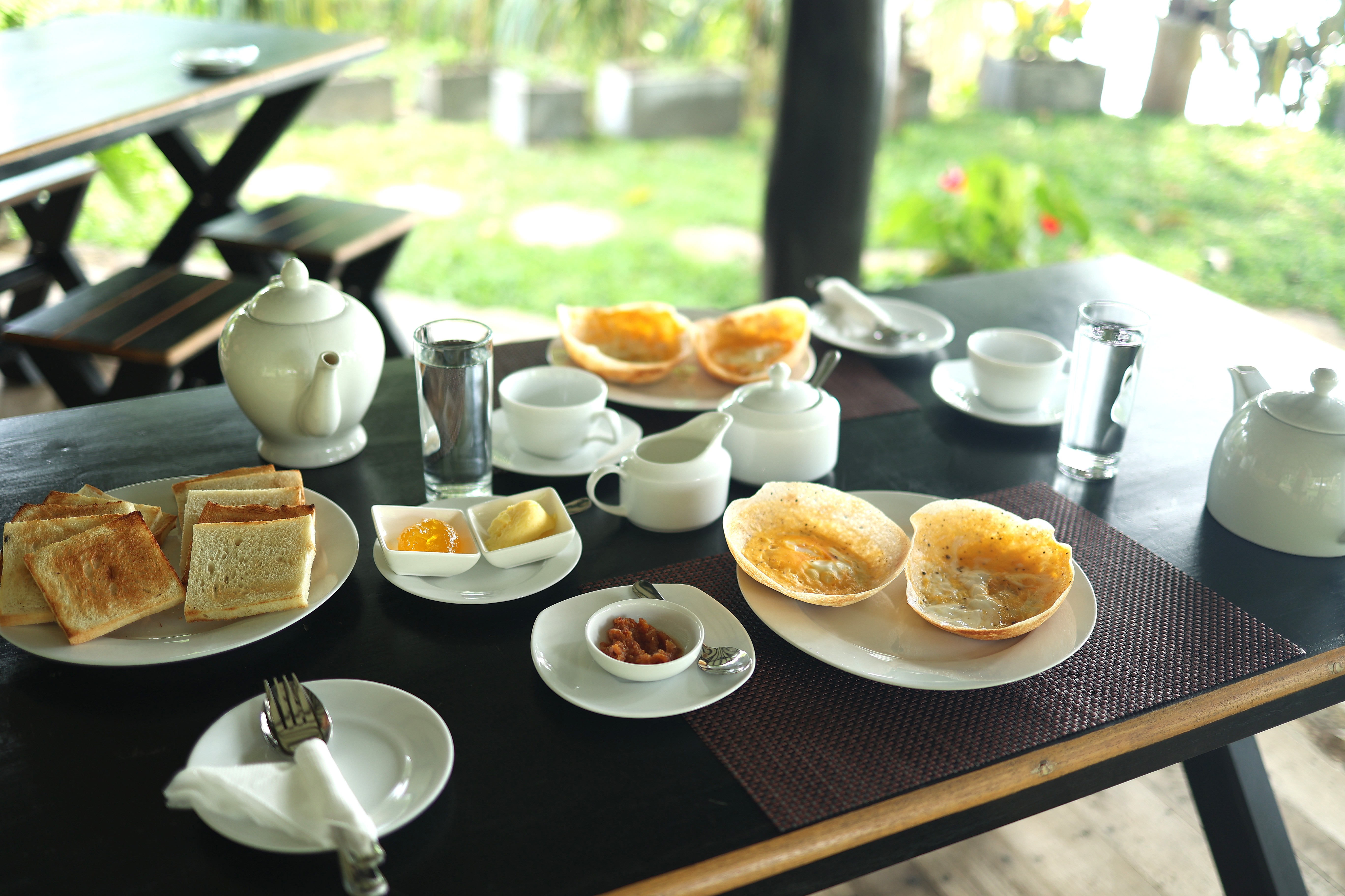 Sri Lankan breakfast at the farm